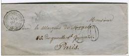 !!! CACHET CORPS EXPEDITIONNAIRE D'ITALIE SUR LETTRE DE 1856 TAXE 30 DOUBLE TRAIT - Armeestempel (vor 1900)