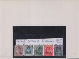 GRANDE-BRETAGNE-TP-SERVICE-N° 2A-11-12-18-OB-N°17 NSG- B à TB-1882 - Dienstzegels