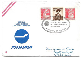 2363x: Finnair- Erstflug Mit Super- Caravelle, Wien- Helsinki 1969 - Brieven En Documenten