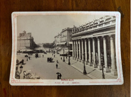 Bordeaux * Place De La Comédie * Théâtre * Photo CDV Cabinet Albuminée Circa 1860/1890 * Photographe - Bordeaux