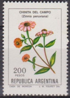 Fleurs - ARGENTINE - Flore - Zinnia Des Champs - N° 1312 * - 1982 - Nuevos