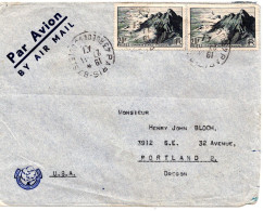 70990 - Frankreich - 1947 - 2@20F Pointe Du Raz A LpBf PARIS -> Portland, OR (USA) - Covers & Documents
