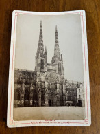 Bordeaux * Place Et Portail Méridional église St André * Photo CDV Cabinet Albuminée Circa 1860/1890 * Photographe - Bordeaux