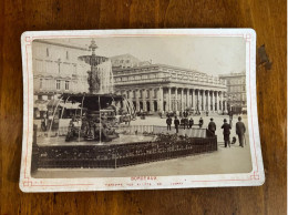 Bordeaux * Place Et Fontaine Des Allées De Tourny * Photo CDV Cabinet Albuminée Circa 1860/1890 * Photographe - Bordeaux