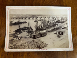 Bordeaux * Le Quai De Bourgogne * Port Tonneaux Docks * Photo CDV Cabinet Albuminée Circa 1860/1890 * Photographe - Bordeaux
