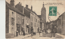 Port-sur-Saone 70   Carte  Circulée Timbrée - La Rue Du Vieux Chateau Tres Tres Animée_Attelage Epicerie-Café - Port-sur-Saône