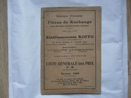 VIEUX PAPIERS - PUBLICITE : Fabrique Français De Pièces De Rechange Pour Machines Agricoles - ETS ROFFO 1925 - Home Decoration