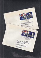 GROSSBRITANNIEN 1151-54, Auf 2 Briefen Gestempelt: London Philatelic Counter 21.JUL 1988 Kolonisation Australiens - Covers & Documents