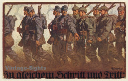 Kuderna: In Gleichem Schritt Und Tritt / Deutsche Soldaten (Vintage PC ~1910s) - Kuderna