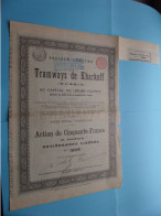 TRAMWAYS De KHARKOFF ( Russie ) Action De 50 Francs - N° 16518 ( Zie SCANS ) ! - Chemin De Fer & Tramway