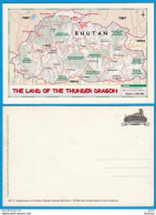 Postcard MAP Of BHUTAN End 1990s? - Bután