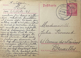 Duitse Rijk Briefkaart Van Koln Naar Brussel - Libretti