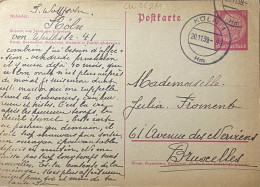 Duitse Rijk Briefkaart Van Koln Naar Brussel - Carnets