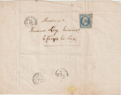 France Lettre 1854 De Le Coudray Saint Germain PC976 (Oise)  Pour Forges (76) - 1849-1876: Période Classique