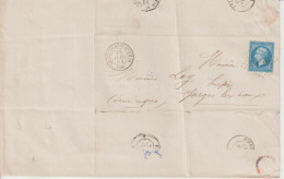 France Lettre 1864 De Le Coudray Saint Germain GC1159 (Oise)  Pour Forges (76) - 1849-1876: Klassik