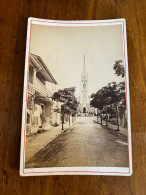 Arcachon * Quartier , Rue Et église * Photo CDV Cabinet Albuminée Circa 1860/1890 * Photographe J. Stoerk à Bordeaux - Arcachon