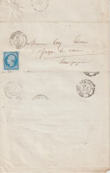 France Lettre 1858 De Compiègne PC924 (Oise)  Pour Forges (76) - 1849-1876: Classic Period