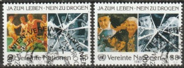 UNO Wien 1987 MiNr.71 - 72  O Gest. Kampf Gegen Drogenmissbrauch ( 2531) - Oblitérés