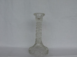 Beautiful Vintage Cut Glass Candle Stick Holder #2009 - Kandelaars, Kandelaars & Kandelaars