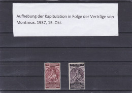 ÄGYPTEN-EGYPTIAN - ÄGYPTOLOGIE - AUFHEBUNG DER KAPITULATION - MONTREUAX 1937 USED - Ungebraucht