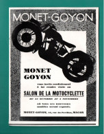 PUBLICITÉ . MOTO . MONET-GOYON . MACON - Réf. N°986F - - Moto