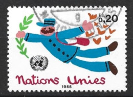 United Nations, Geneva 1985. Scott #133 (U) Postman - Used Stamps