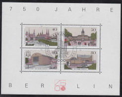 BERLIN Block 8, Gestempelt ERSTTAG, 750 Jahre Berlin 1987 - Blocks & Kleinbögen