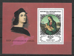 MADAGASCAR 1983 PAINTING, MADONNA MNH - Madonna