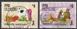 UNO Wien 1988 MiNr.79 - 80 O Gest.10 Jahre Intern. Fonds Für Landwirtschaftliche Entwicklung IFAD  ( 2537/2 ) - Gebruikt