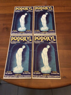 Lot Cartons Publicitaire PODOXYL Pharmacie Dessin Bain De Pieds Femme Nu - Plaques En Carton