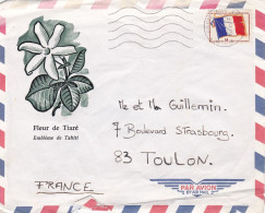 Enveloppe Tahiti Poste Aux Armées 1968 - Tahití