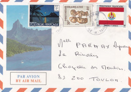 Enveloppe Tahiti Iles Sous Le Vent 1989 - Tahití