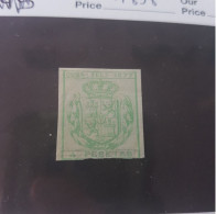 CUBA Telegrafo Telegraph 4 Pesetas 1877 Sin Diente Detalle Abajo - Telegraafzegels