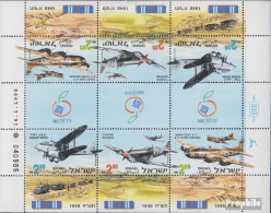 Israel 1471-1473 Kleinbogen Mit Tab (kompl.Ausg.) Postfrisch 1998 Kampfflugzeuge - Unused Stamps (with Tabs)