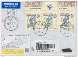 ROMANIA : NATO / OTAN, REGISTERED Cover With LABEL Returned To ROMANIA #396012353 - Registered Shipping! - Usati