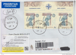 ROMANIA : NATO / OTAN, REGISTERED Cover With LABEL Returned To ROMANIA #396012353 - Registered Shipping! - Used Stamps