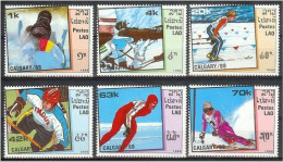Olympische Spelen  1988 , Laos - Zegels Postfris - Winter 1988: Calgary