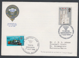 1969 Prince Of Wales FDC Talyllyn Railway Investiture - 1952-1971 Pre-Decimal Issues