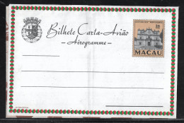 MACAU MACAO 1962 Aerogramme "Igreja Do Seminário De Macau" - Briefe U. Dokumente