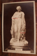 Photo 1880's Statue Sculpture Poétesse Sapho Par J.Clesinger Tirage Albuminé Albumen Print Vintage Art - Orte