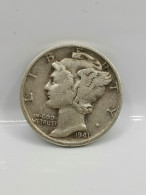 1 MERCURY DIME 10 CENTS ARGENT 1941 PHILADELPHIE USA / SILVER - 1916-1945: Mercury