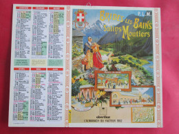 CALENDRIER ALMANACH 1992 OBERTHUR BRIDES LES BAINS SALINS-MOUTIERS CHEMIN DE FER DE L'ETAT LA NORMANDIE PITTORESQUE - Groot Formaat: 1991-00