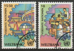 UNO Wien 1989 MiNr.89 - 90 O Gestempelt Weltbank ( 2419/3) - Usados