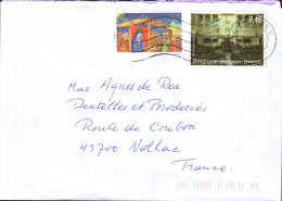 BELGIQUE AFFRANCHISSEMENT COMPOSE SUR LETTRE POUR LA FRANCE 2007 - Storia Postale