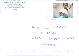 PORTUGAL SEUL SUR LETTRE POUR LA FRANCE - Covers & Documents