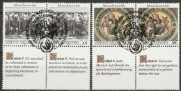 UNO Wien 1989 Mi-Nr. 96 - 97 Paar O Gest. Allgemeine Erklärung Der Menschenrechte ( 2297) - Used Stamps