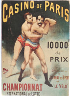 Carte Postale : SPORTS  1900 : Championnat International De LUTTE , Casino De PARIS - Lucha