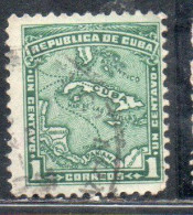 CUBA 1914 MAP 1c USADO USED USATO OBLITERE' - Used Stamps