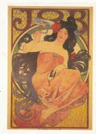 AX 253  C P M-  MUCHA -    JOB 1898 PARIS BIBLIOTHEQUE - Mucha, Alphonse