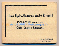 Bloc - Carnet De 10 Photographies Anciennes Usine Hydro-Electrique André Blondel Bollène Vaucluse Photographe Servier - Plaatsen